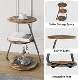 Vertex Modern 3-Tier Side Table