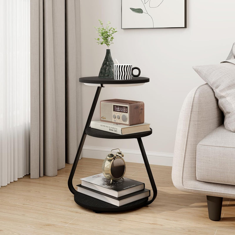 Vertex Modern 3-Tier Side Table