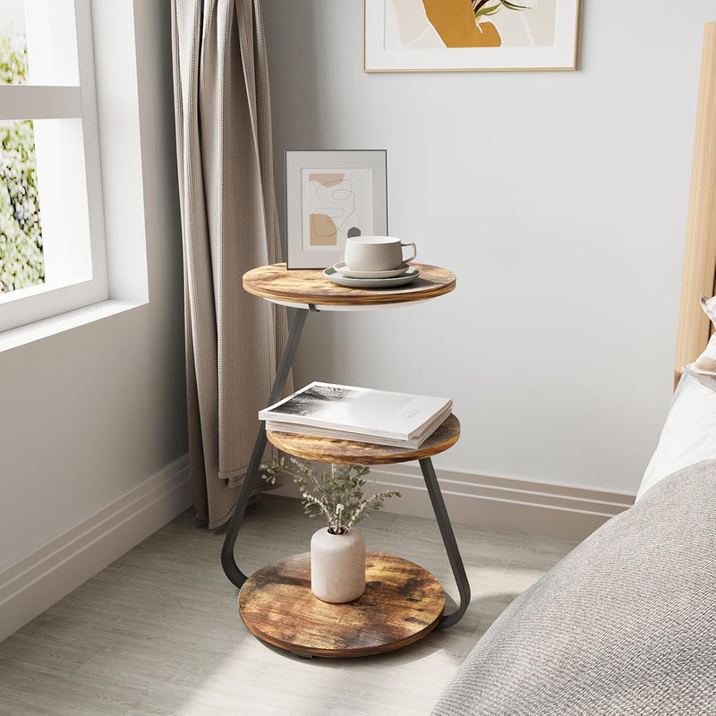 Vertex Modern 3-Tier Side Table