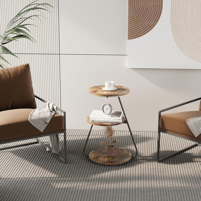 Vertex Modern 3-Tier Side Table