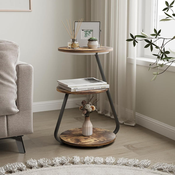 Vertex Modern 3-Tier Side Table