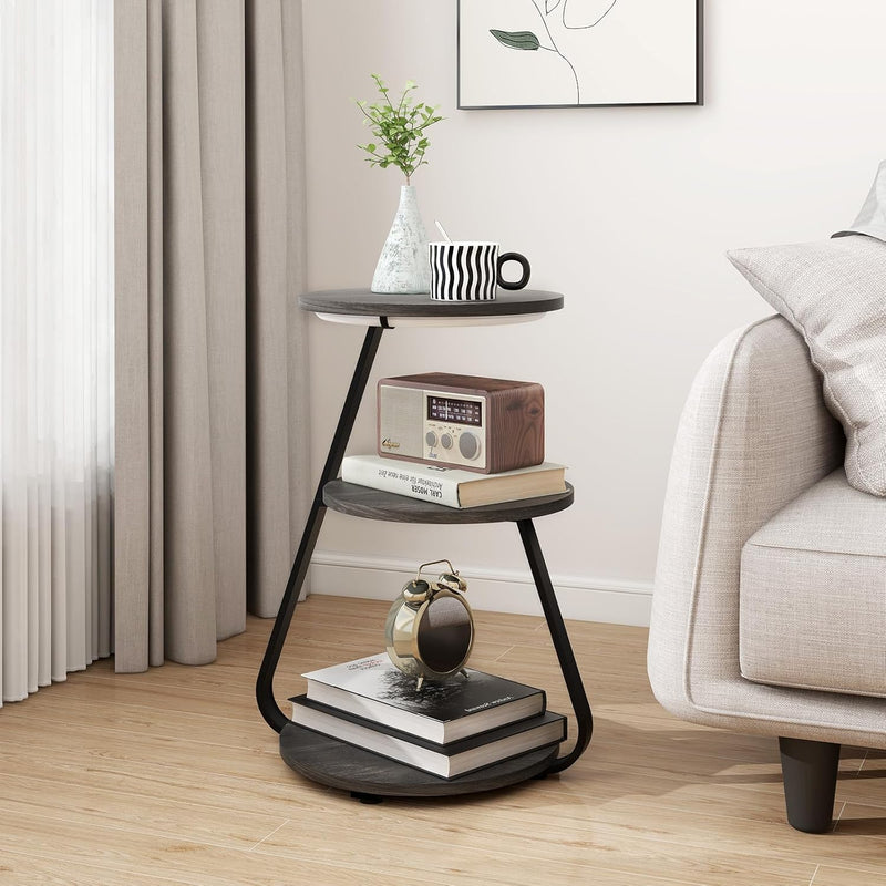Vertex Modern 3-Tier Side Table