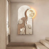 Arched LED 3D Acrylic Elephant Moon Wall Sculpture