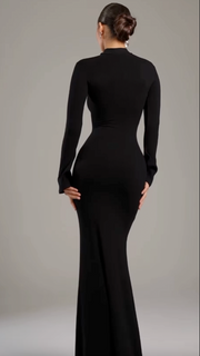 Noire™｜Turtleneck Maxi Dress