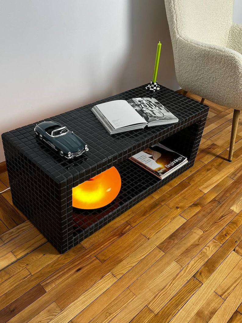 Vintage Tile Top Coffee Side Table
