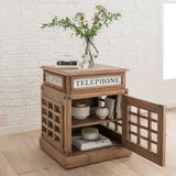 Natural Telephone Box Side Table